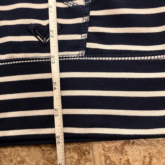 Roxy Women Blue White Stripe Hoodie Full Zip Size XL - Picture 5 of 5